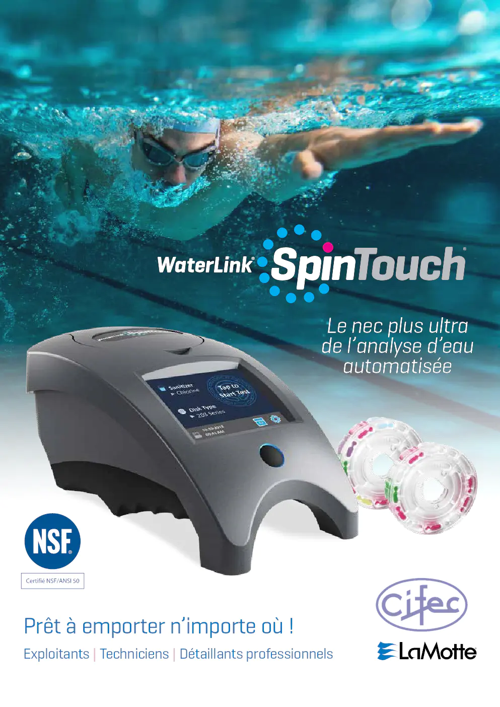 Image du document pdf : brochure du photomètre waterlink spin touch pour analyse d