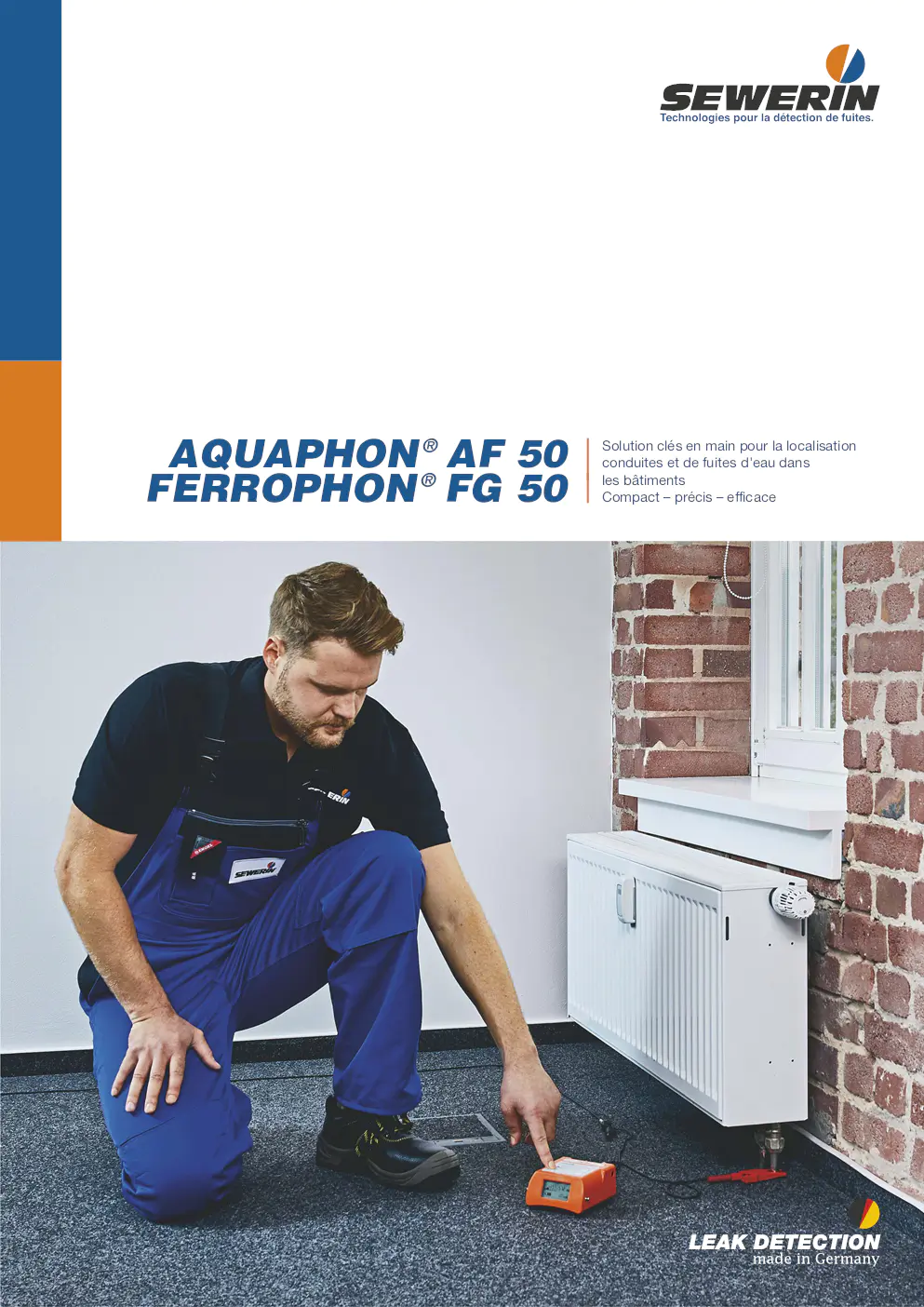 Image du document pdf : brochure des produits aquaphon af 50 et ferrophon fg 50 pour la localisation de conduites et de fuites d