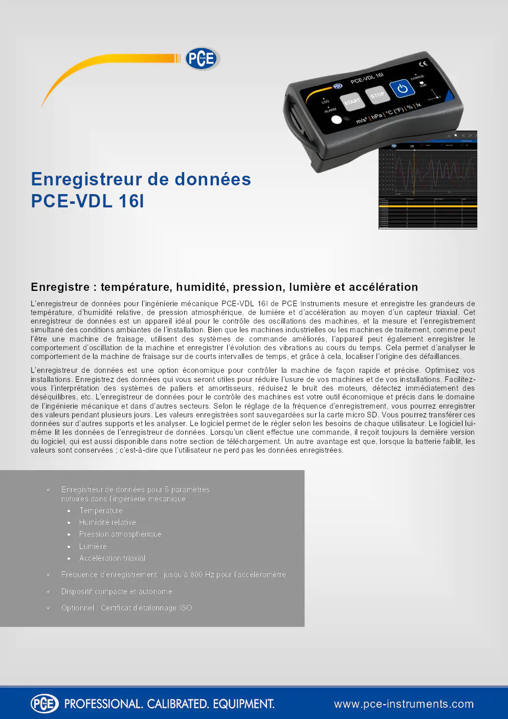 Image du document pdf : manuel du produit pce-vdl 16i  