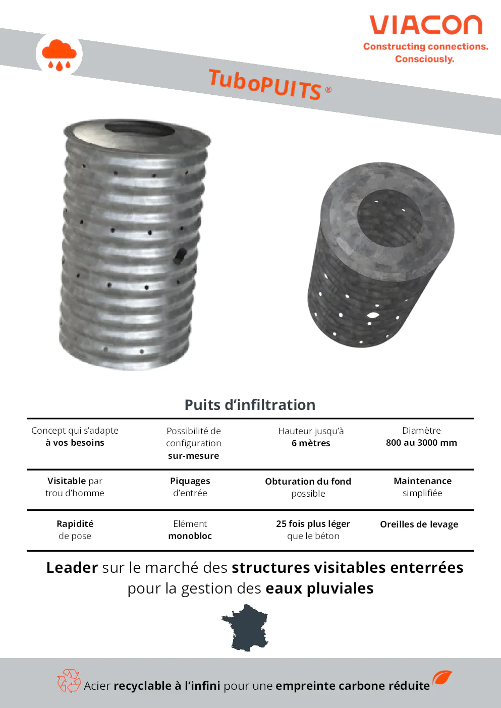 Image du document pdf : Brochure du produit TuboPutis® - Puits d’infiltration  