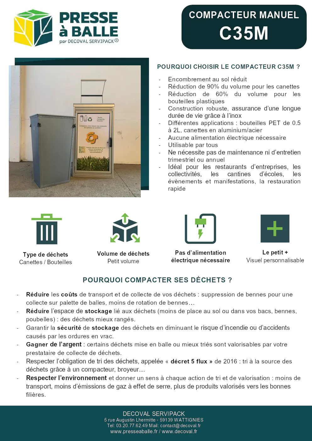 Image du document pdf : brochure du compacteur manuel c35m  