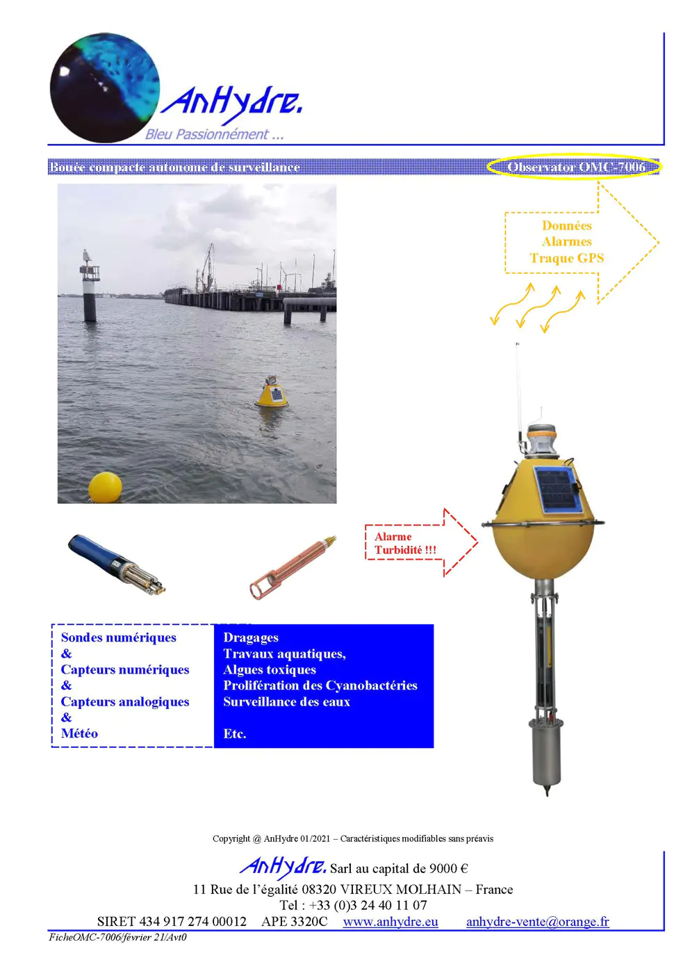 Image du document pdf : fiche produit des sondes numériques d