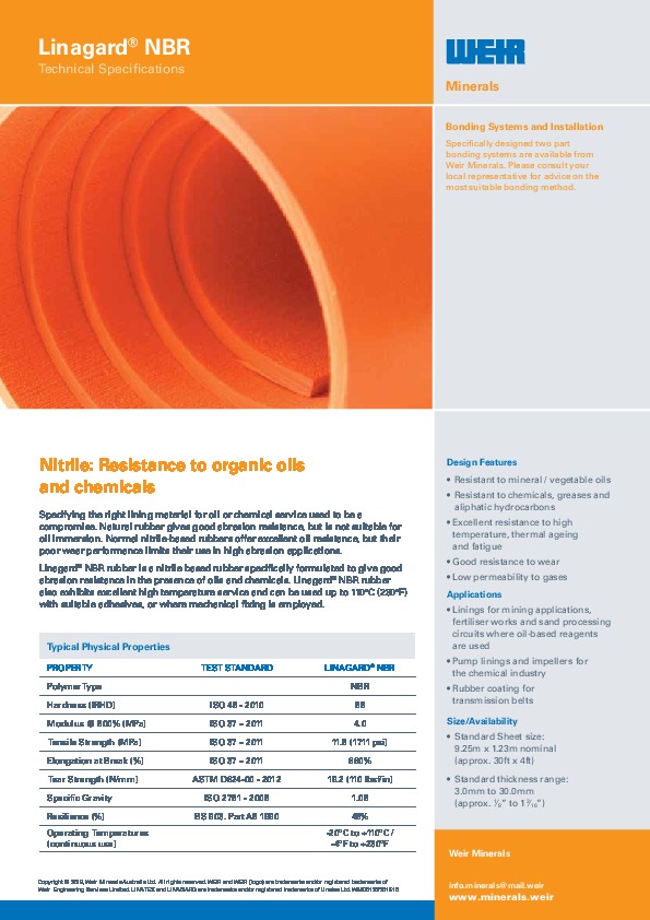 Image du document pdf : ENG - Linagard NBR Spec Sheet.pdf  