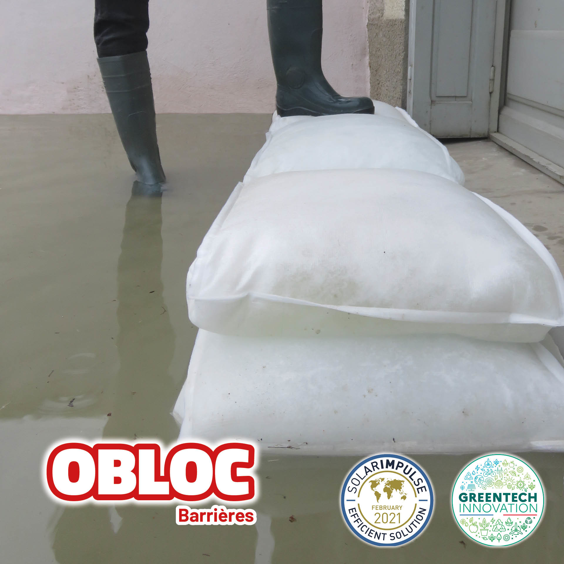 4 sacs anti-inondation OBLOC® (Barrières anti-inondation) - OBLOC® -  FranceEnvironnement
